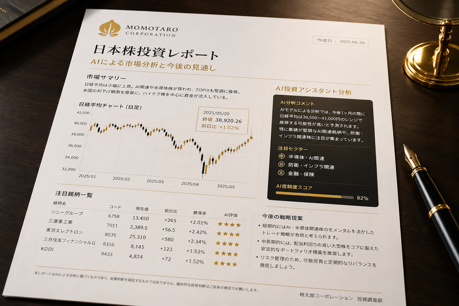 株AIレポート サービスイメージ